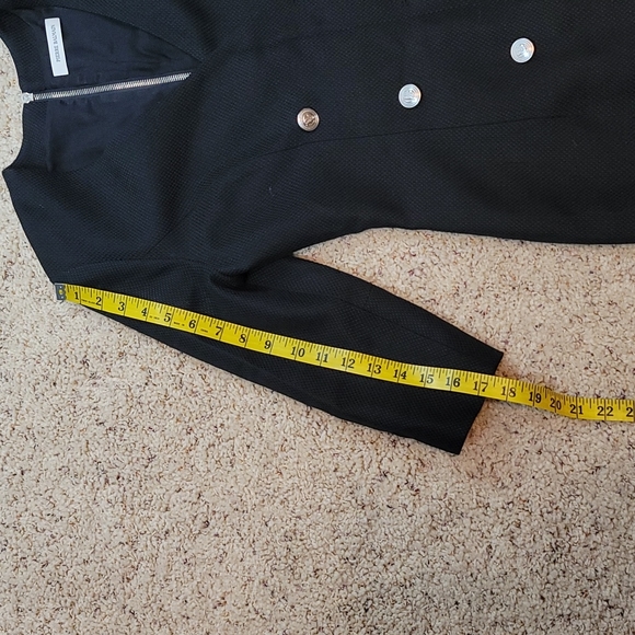 Balmain Black V Neck Logo Pencil Mini Dress size 40 - Picture 10 of 11